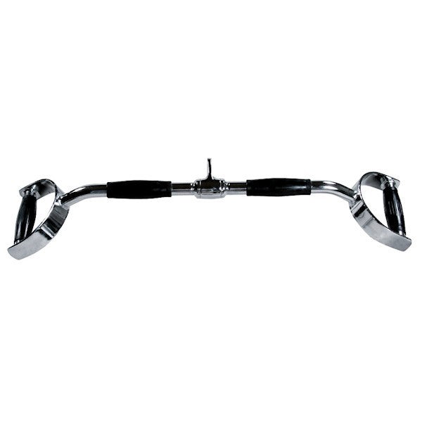 York Barbell 24" Chrome Pro Style Lat Pulldown Bar Revolving and Rubber Grips