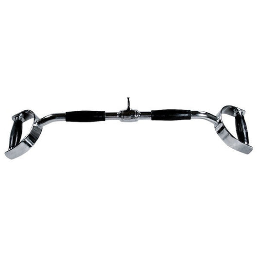 York Barbell 24" Chrome Pro Style Lat Pulldown Bar Revolving and Rubber Grips