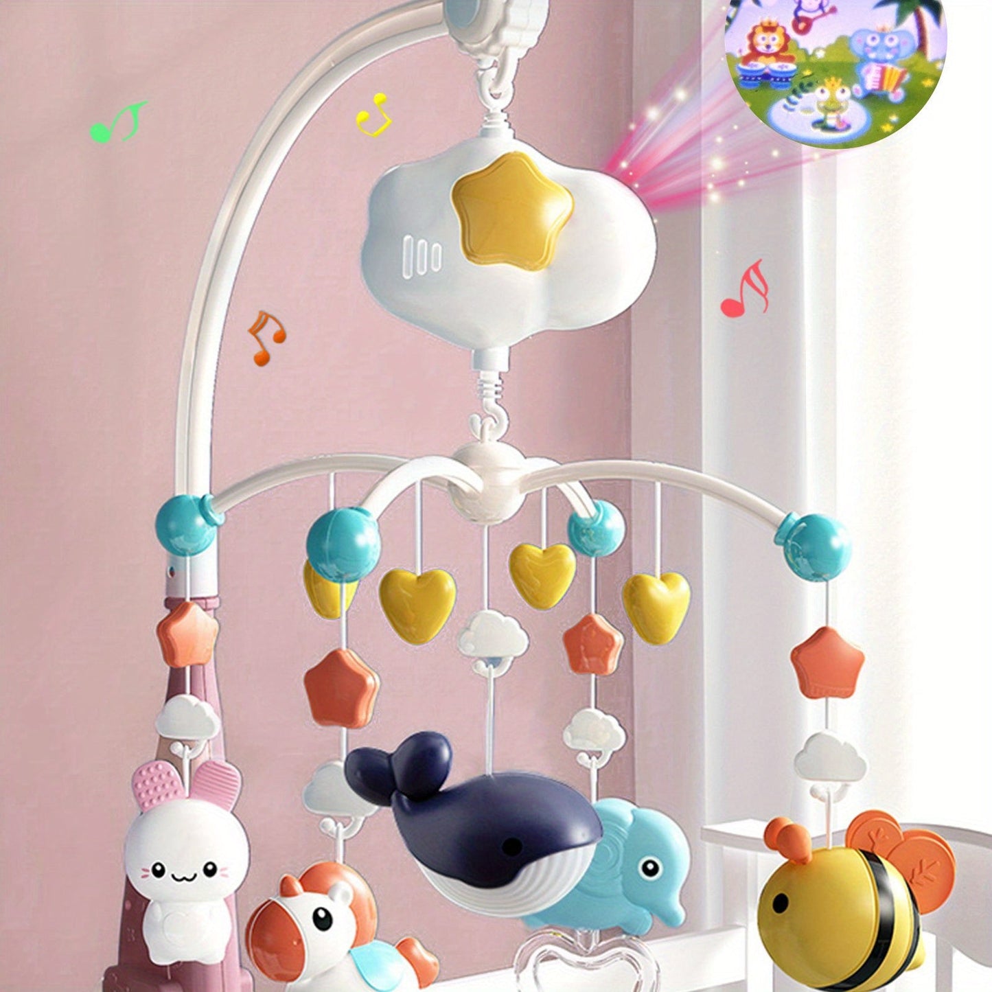 The Cloud Bed Bell: Help Your Baby Fall Asleep & Relax, Promote Visual & Auditory Development!