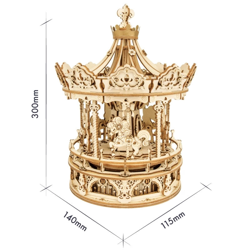 Robotime Rokr Music Box 3D Wooden Puzzle Game Assembly Model Building Kits
