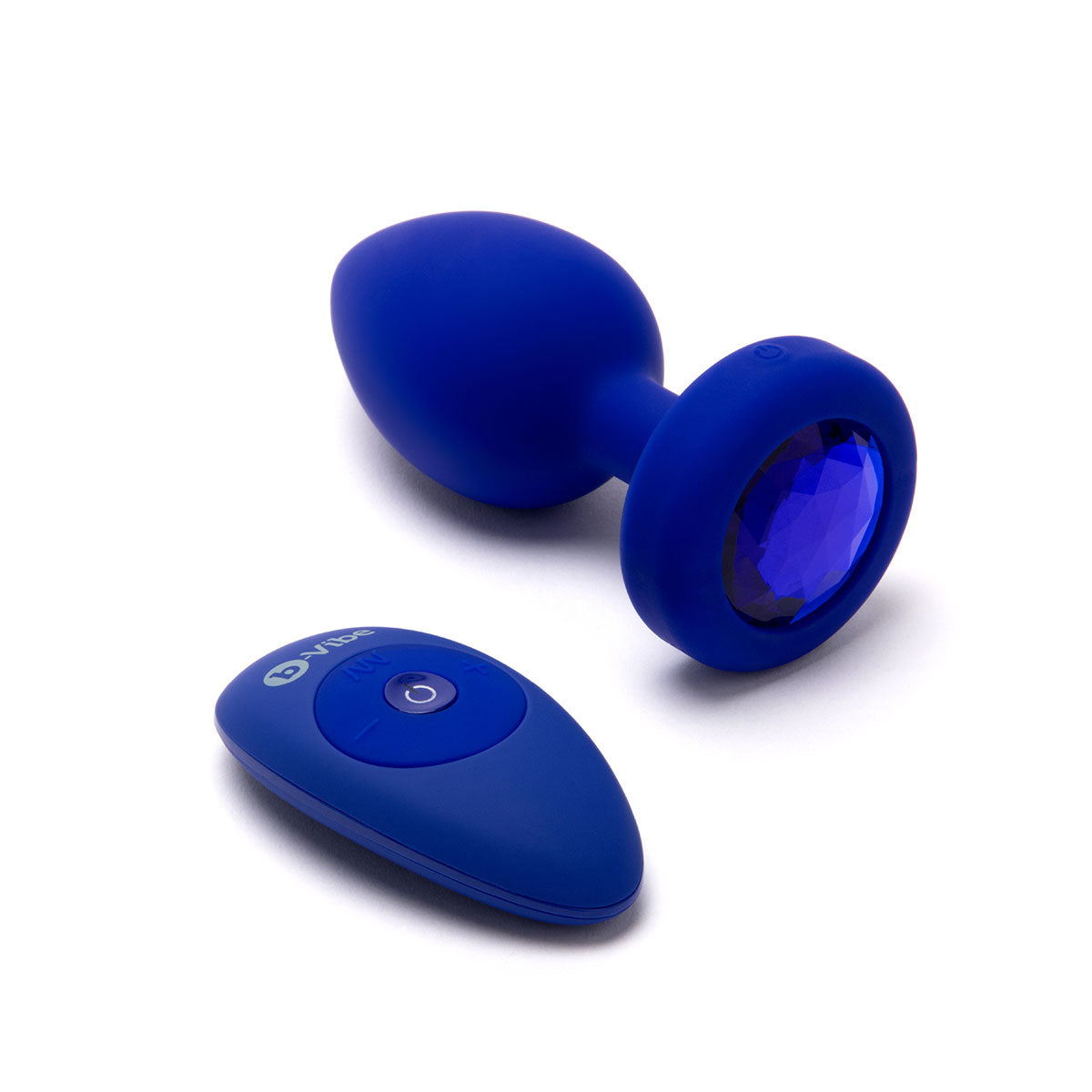 B-Vibe Vibrating Jewel Plug L-XL - Blue Sapphire Intimates Adult Boutique