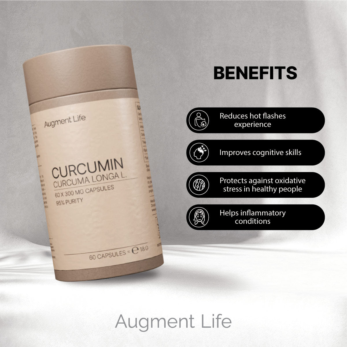 Curcumin - 300 mg capsules - 95% Curcuminoides - Curcuma Longa L