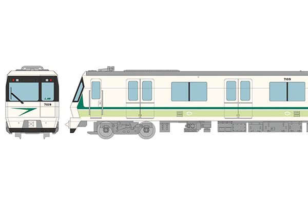 TOMYTEC Linear Subway Osaka Municipal Transportation Bureau Series 70 Early Car Nagahori Tsurumi-Ryokuchi Line/09 Configuration Green 4 Cars Set A N Scale