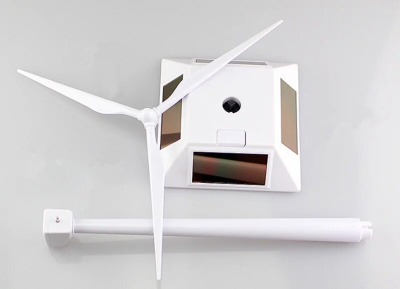 1pc Solar Wind Generator Model and Exhibition Stand Windmill Educational Assembly Kit Desktop Decoration
