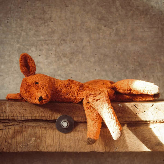 Cuddly Deer Toy/Heat Pack in Organic Cotton/Lambswool - Small