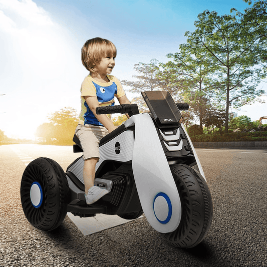 Children's Electric Motorcycle 3 Wheels Double Drive With Music