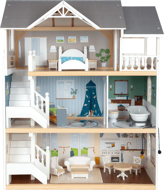 Wooden Urban Villa Doll House For Children